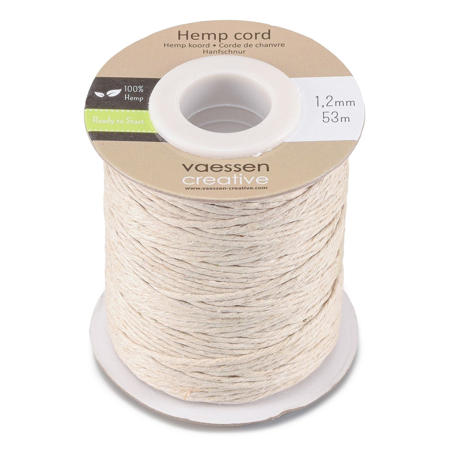 Vaessen creative • henneptouw naturel 1,2mmx53m