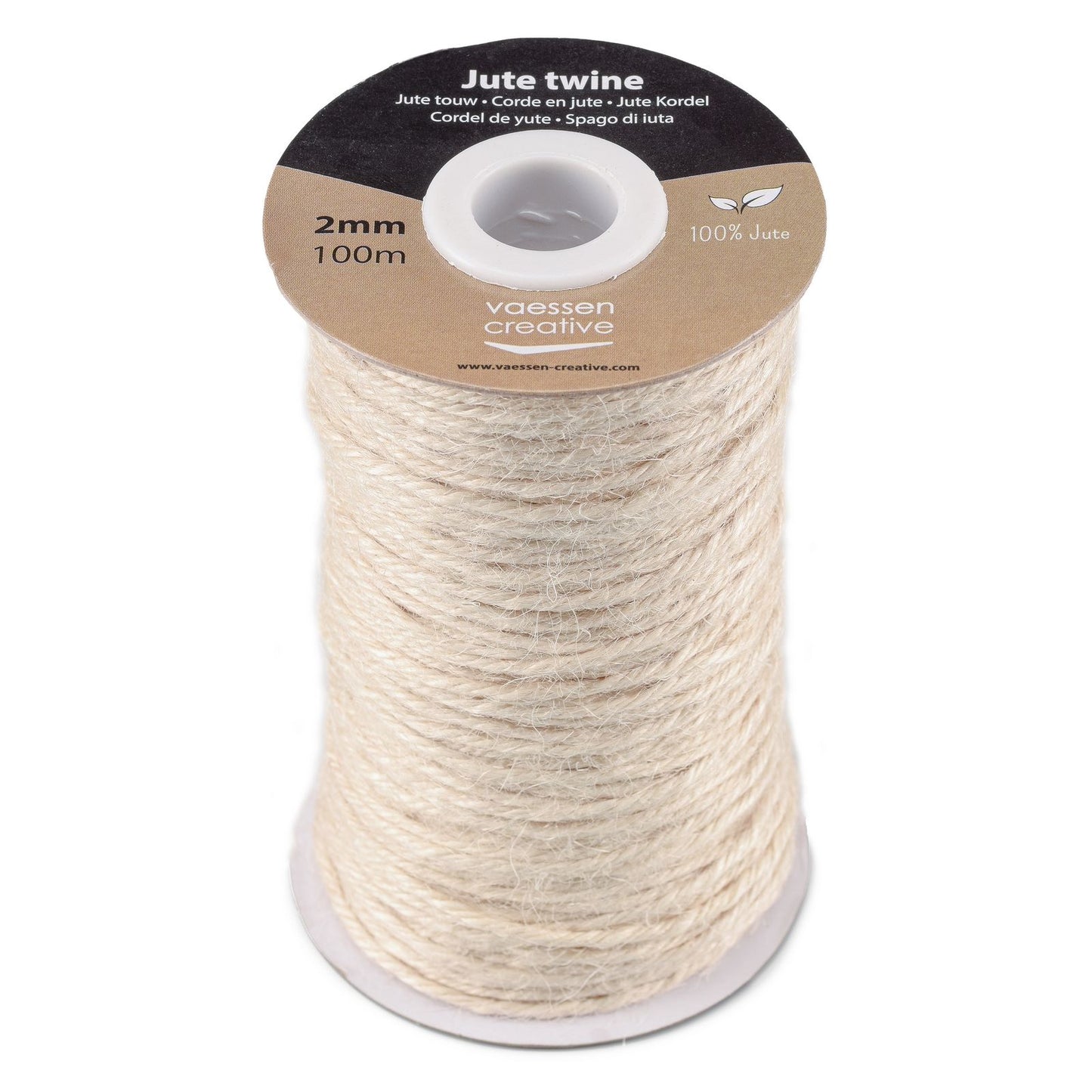 Vaessen creative • jute touw ivoor 2mmx100m