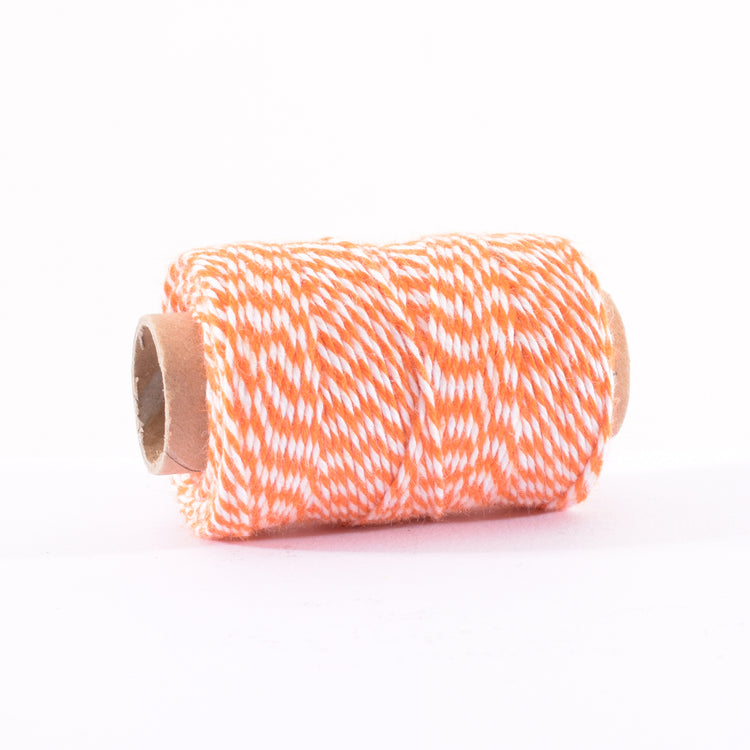 Vaessen creative • bakkerstouw 45m oranje-wit 1mm