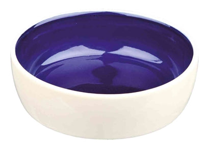 Trixie voerbak kat keramiek creme blauw