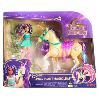 Unicorn academy pop ava en unicorn leaf met licht (11.5 cm en 12.5 cm) | 2 stuks