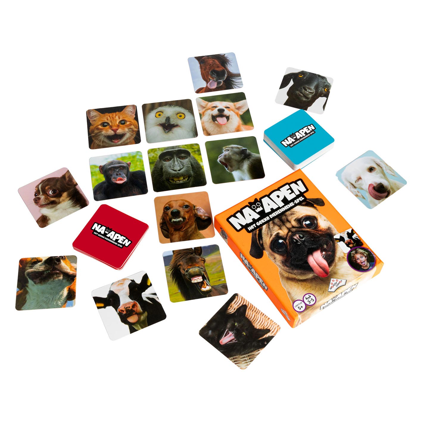 Identity games na-apen gekke dieren meme spel