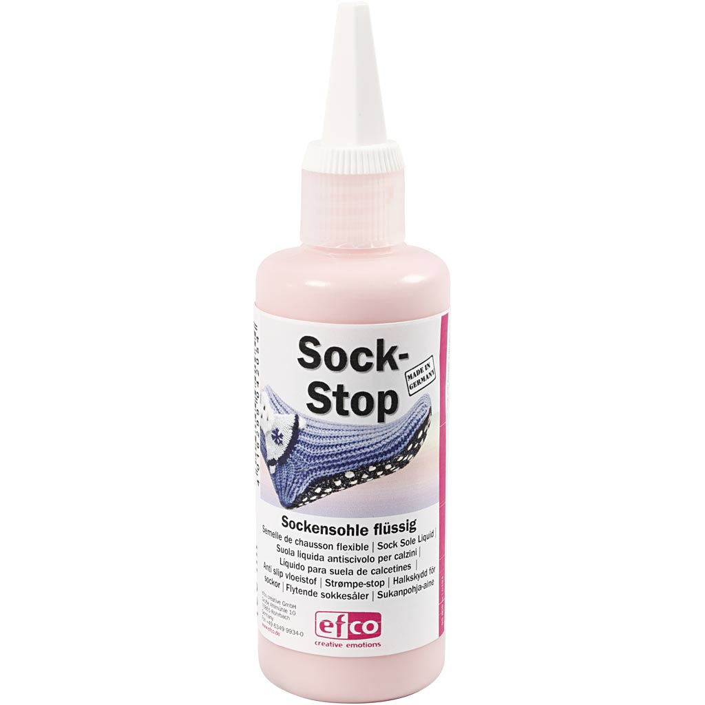 Creativ company sock-stop antislip, lichtrood, 100 ml 1 fles