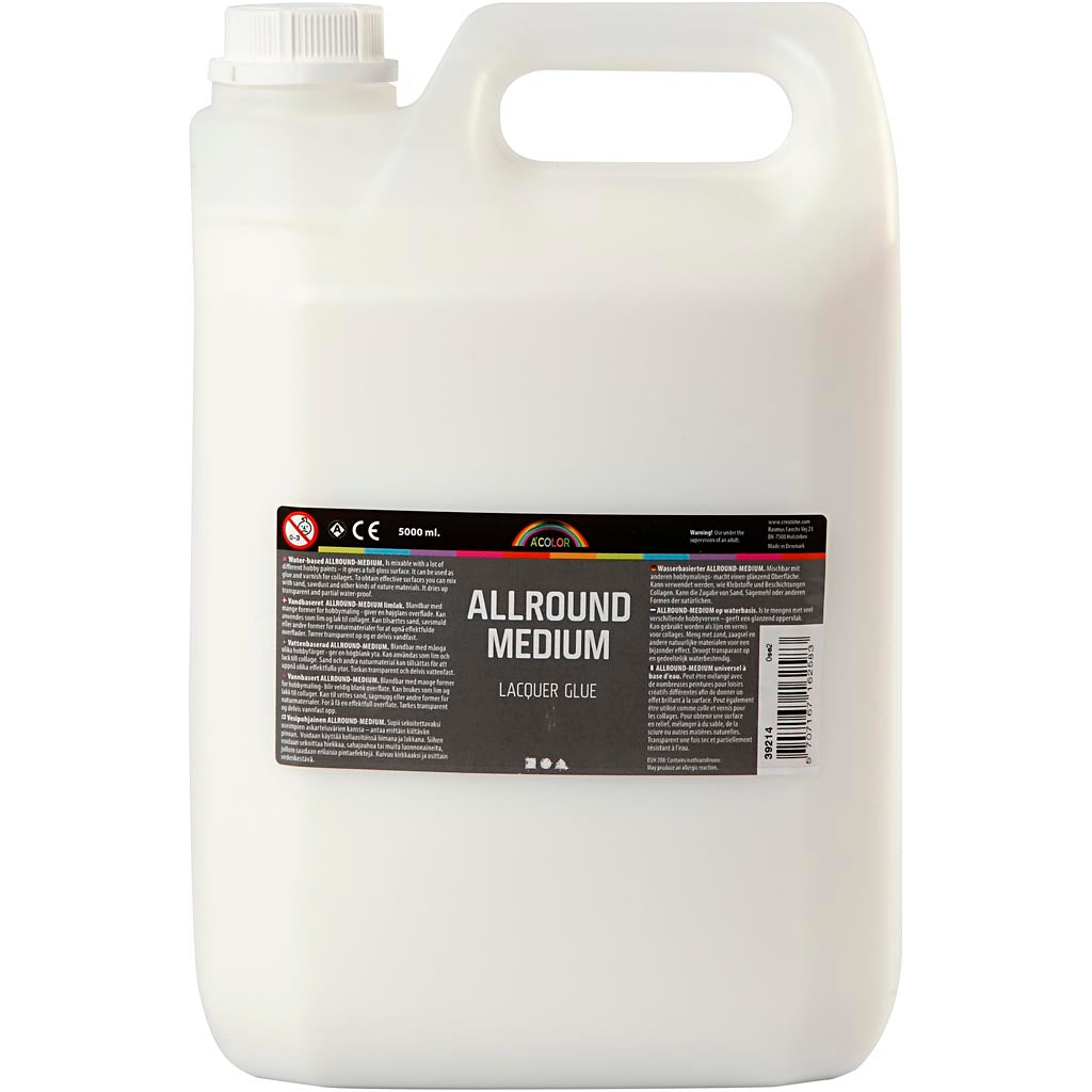 A-color allround medium lijmlak, 5000 ml 1 fles