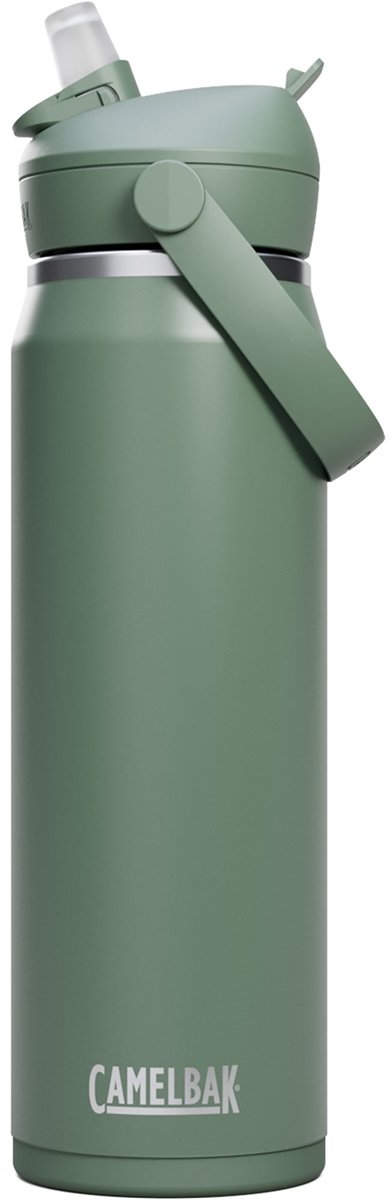 Camelbak thrive flip straw drinkfles - 750 ml - rvs - met rietje - isolatie waterfles - groen