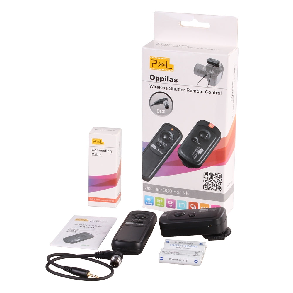 Pixel draadloze afstandsbediening rw-221 dc0 oppilas voor nikon