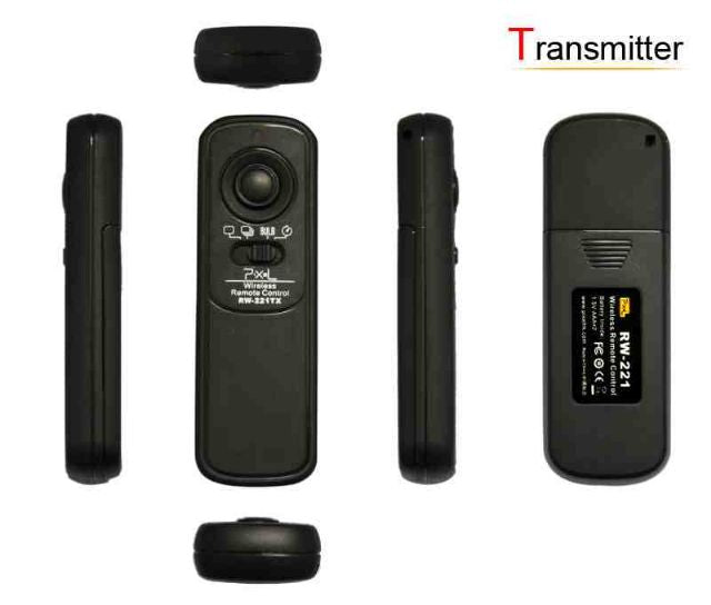 Pixel draadloze afstandsbediening rw-221 dc2 oppilas voor nikon