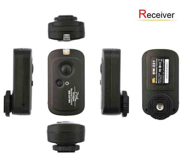 Pixel draadloze afstandsbediening rw-221 dc2 oppilas voor nikon