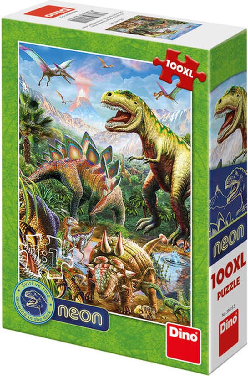 puzzel glow in the dark dinosaurussen 100 xl stukjes