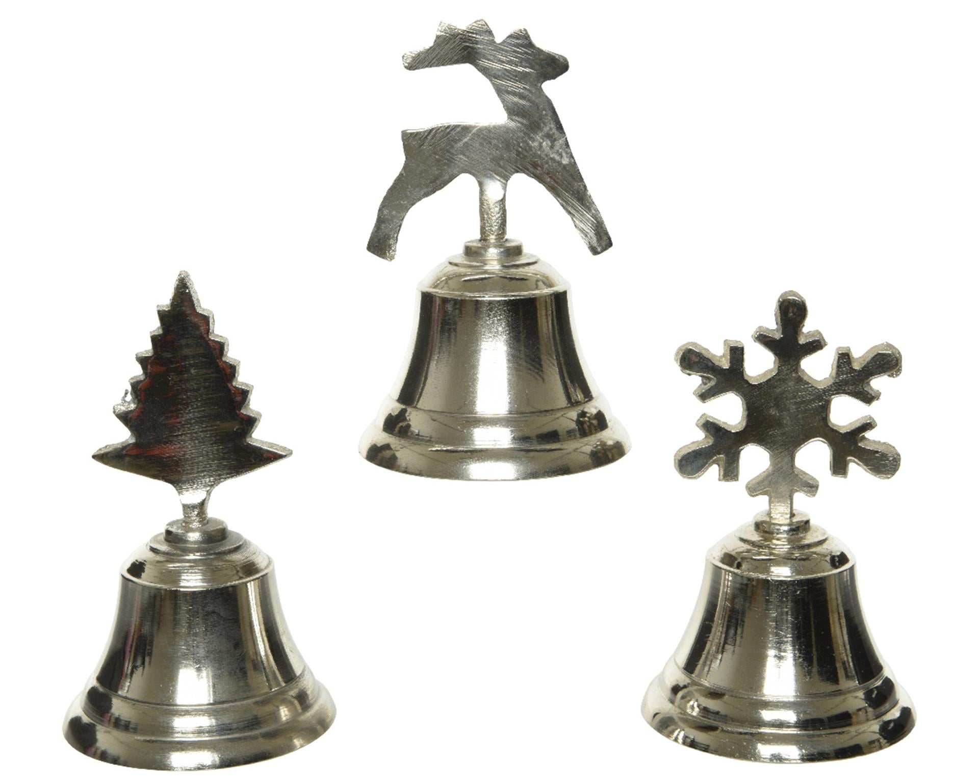 Decoris klok aluminium 3ass snowflake - tree - reindeer