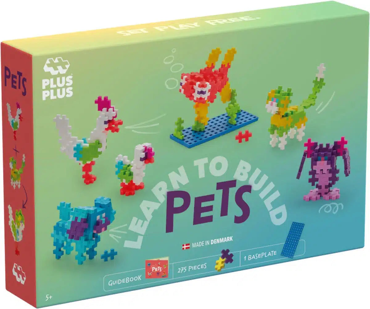 Plus-plus learn to build dieren 275 delige bouwset - 3962 - bouwspeelgoed - constructiespeelgoed - set met bouwstenen - vanaf 5 jaar