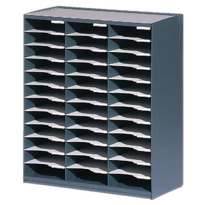 Sorteerstation fast paperflow 67.4x54.8x79.1cm grijs antraciet 36 voor a4