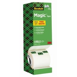 Scotch value pack: 7 x ® magic™ tape, kartonnen toren, 19 mm x 33 m + 1 rol gratis