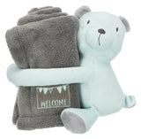 Trixie Junior speelset deken en beer grijs mintgroen - afbeelding 2