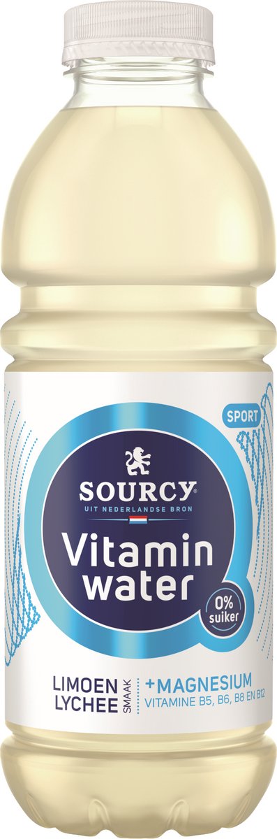 Sourcy vitaminwater - limoen lycee 6x1l - voordeelverpakking
