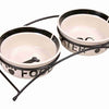 Trixie Voerbak drinkbak set eat on your feet wit zwart