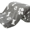 Trixie hondendeken kenny fleece bot pootjes grijs