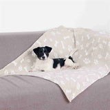 Trixie hondendeken kenny fleece bot pootjes beige - afbeelding 2