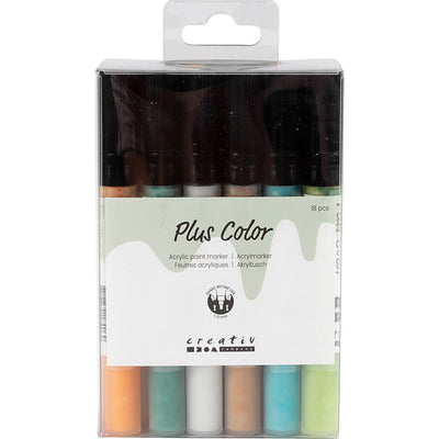 Creativ company https: www.cchobby.nl plus-color-marker-l-14-5-cm-lijndikte-1-2-mm-diverse-kleuren-5-5-ml-18-stuk-1-doos