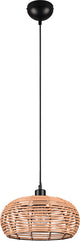 Trio inga - hanglamp - natuurlijk - rotan - excl. 1x e27 4w
