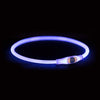Merkloos sans marque trixie lichtgevende halsband usb flash light oplaadbaar tpu blauw