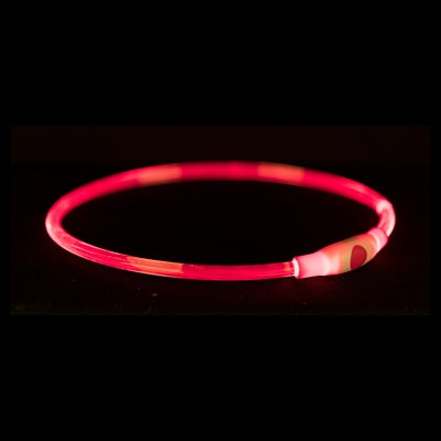 Trixie lichtgevende halsband usb flash light oplaadbaar tpu multi