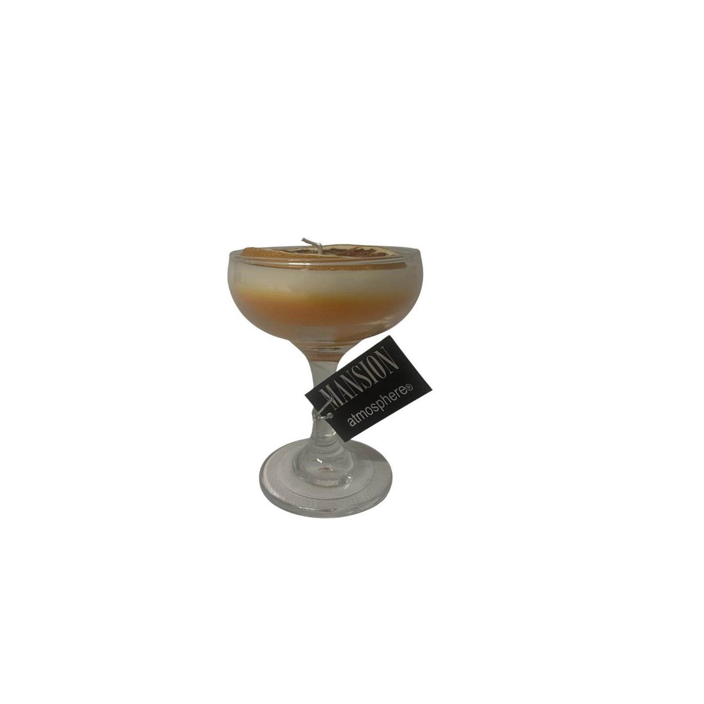 Mansion atmosphere geurkaars in sorbetglas groen bruin ø9,5xh14cm