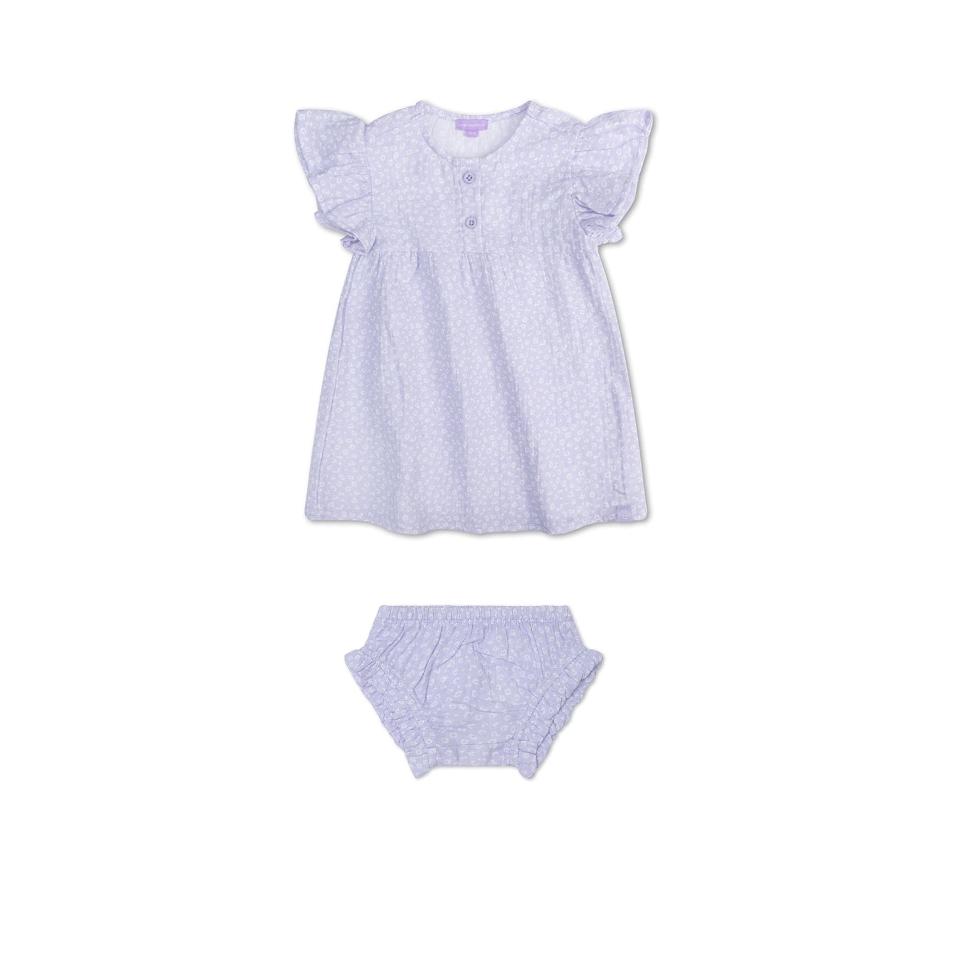 Leopard | lila meisjes set strand - muslin