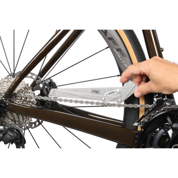 Buzaglo kettingslijtagemeter cyclus alle kettingen incl. sram flattop - zilver
