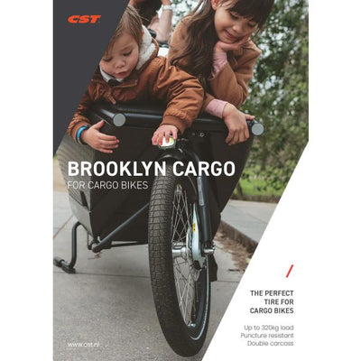 Cst buitenband brooklyn pro cargo (babboe) 20 x 2.15 55-406 - zwart met reflectie