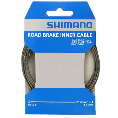 Shimano road sus remkabel binnenkabel 2050 mm – 1,6 mm – rvs – zilver