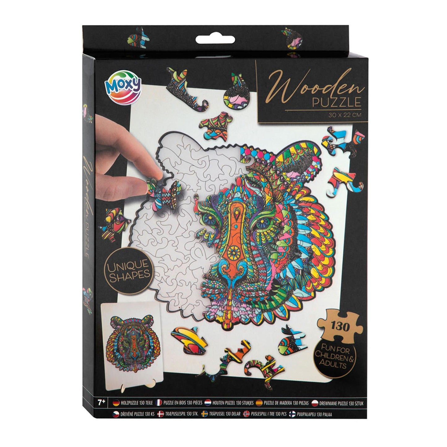 Moxy houten puzzel leeuw 140 stukjes 30x22cm