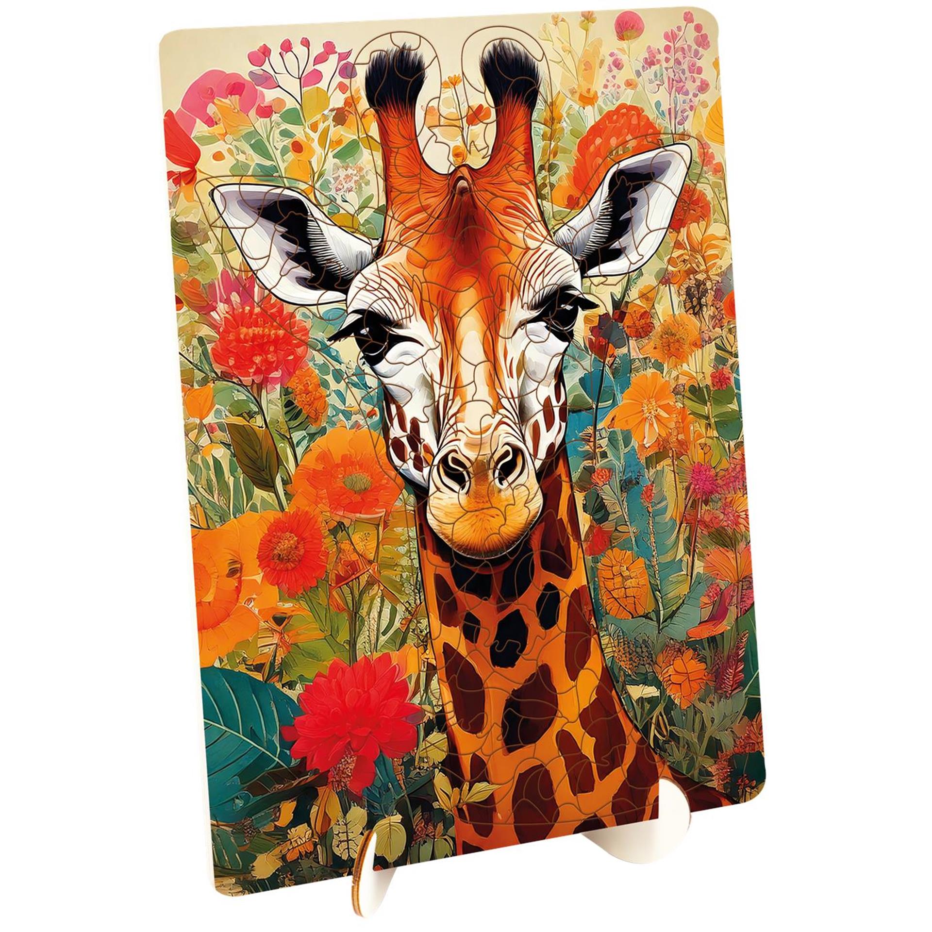 Moxy houten puzzel giraffe unieke vormen, 130pcs