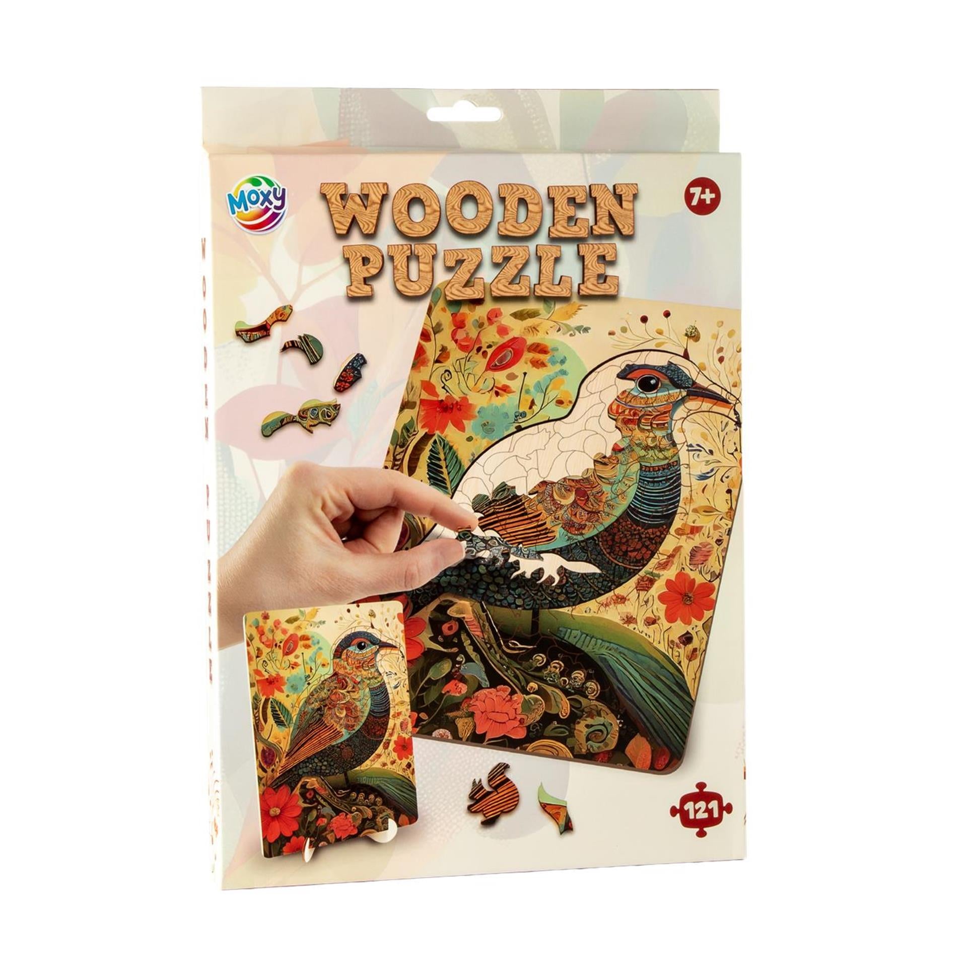 Moxy houten puzzel bird unieke vormen, 130pcs