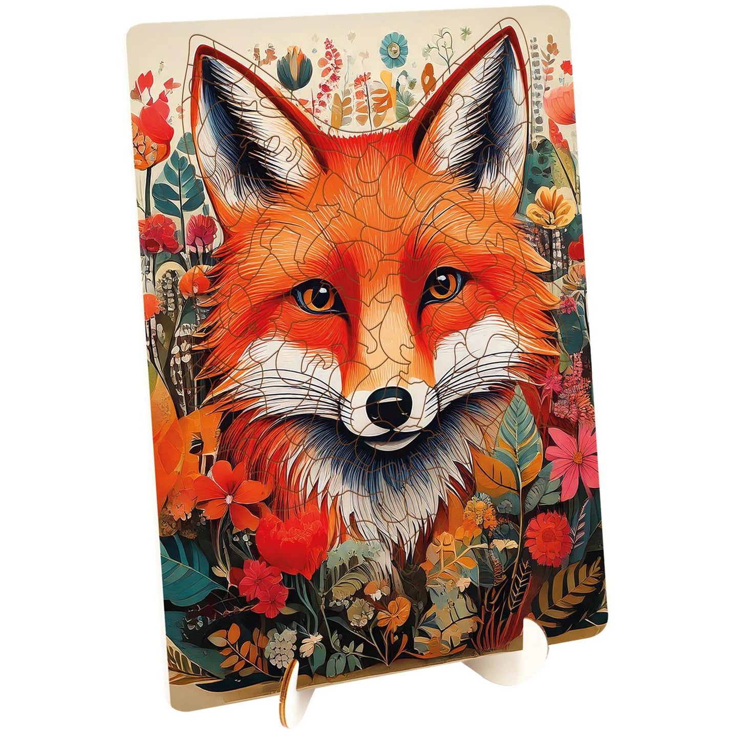 Moxy houten puzzel fox unieke vormen, 130pcs
