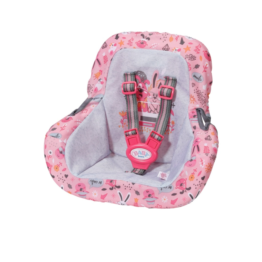 Baby born baby born autostoel roze grijs