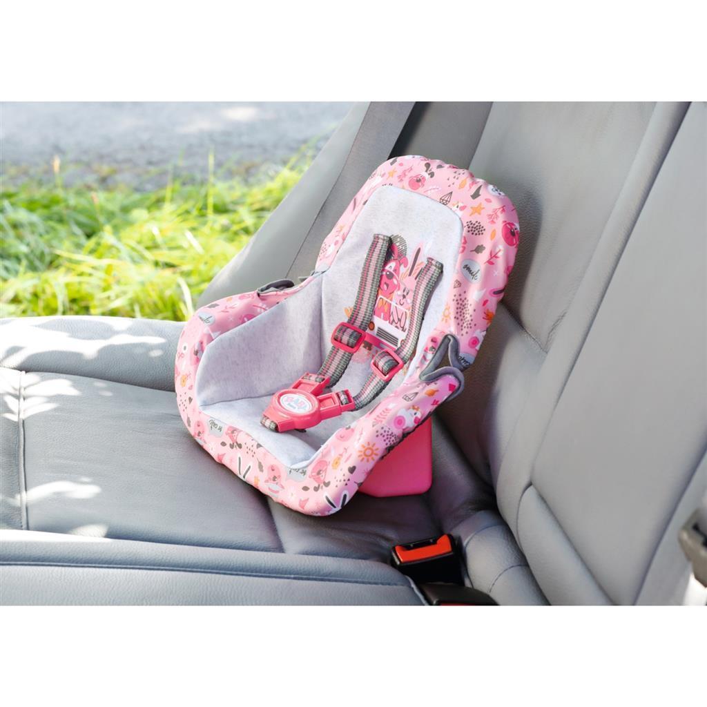 Baby born baby born autostoel roze grijs