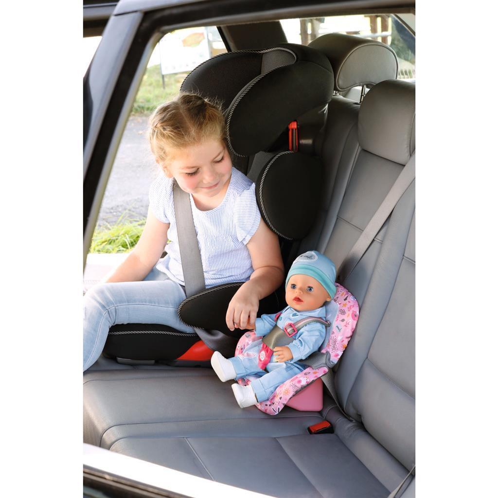 Baby born baby born autostoel roze grijs
