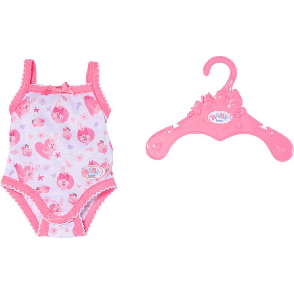 Baby born rompertje 43 cm roze wit