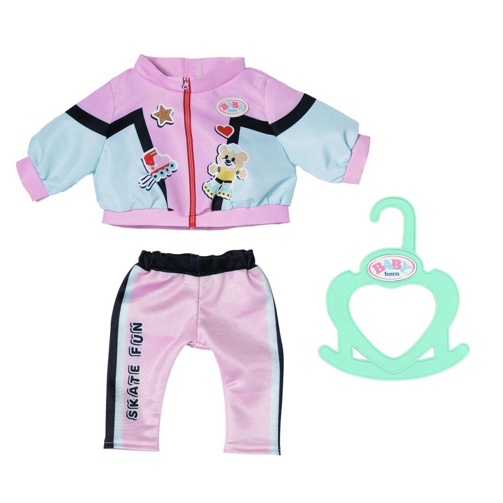 Baby born jogging outfit roze zwart