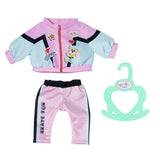 Baby born jogging outfit roze zwart - afbeelding 1