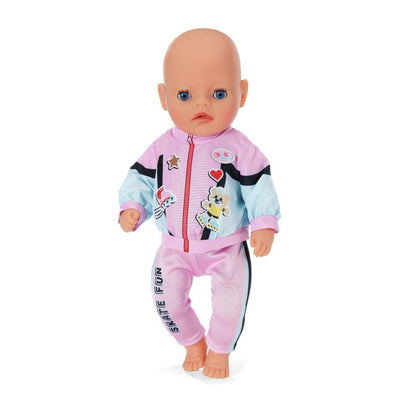 Baby born jogging outfit roze zwart