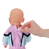 Baby born jogging outfit roze zwart - afbeelding 3