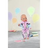 Baby born jogging outfit roze zwart - afbeelding 4