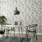 Noordwand behang topchic monkey jungle leaves grijs en zwart - afbeelding 1