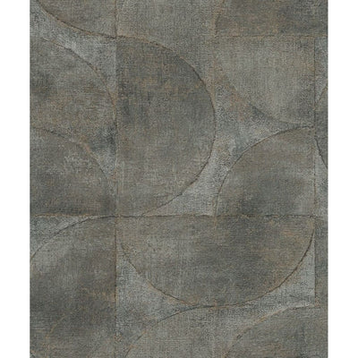 Noordwand behang vintage deluxe graphic circle look metallic groen