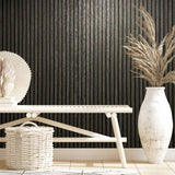 Noordwand behang botanica wooden slats zwart en grijs - afbeelding 1