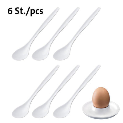 Westmark eierlepels wit set a 6 14,5 cm