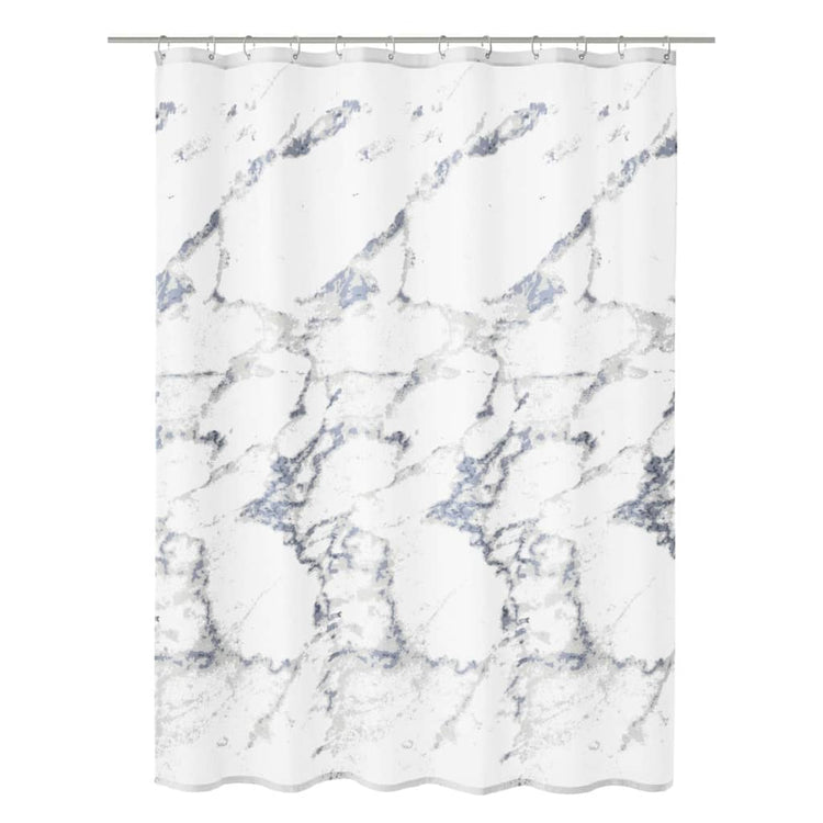 Kleine Wolke Kleine Wolke Douchegordijn Marble 180x200 cm wit en grijs