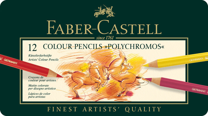 Faber-castell kleurpotloden - polychromos - blik 12 stuks - fc-110012